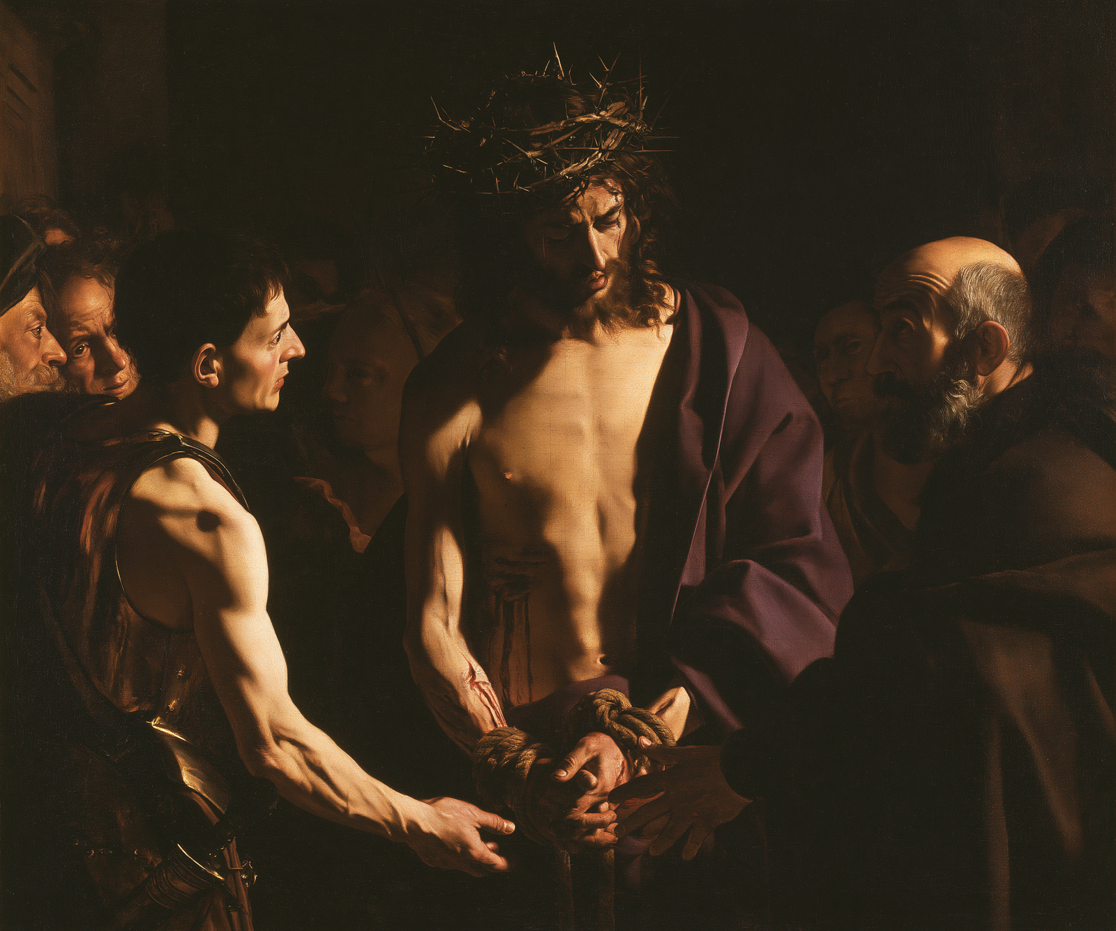 Christian work landscape - Ecce Homo - Caravaggio - tenebrism - Alpha Christian Art