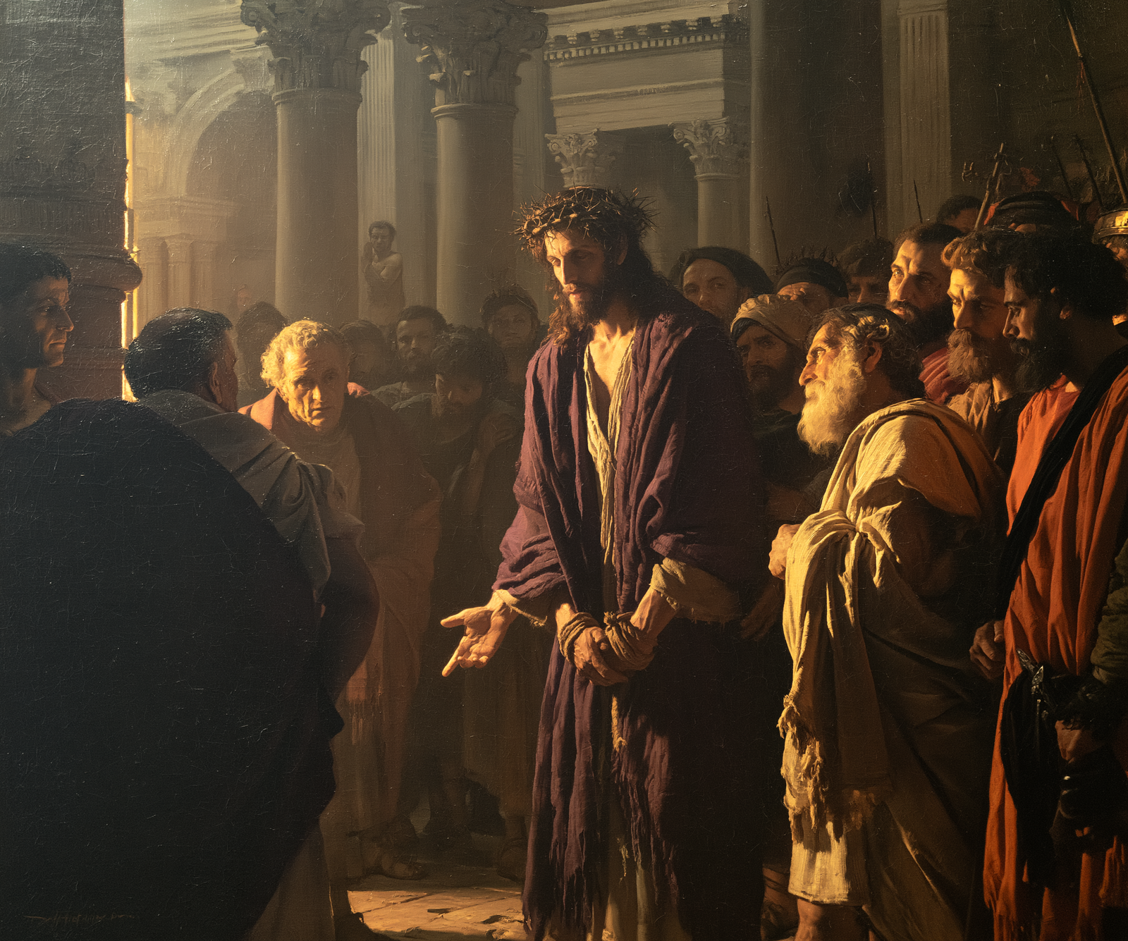Christian work landscape - Ecce Homo - Divine Light - Alpha Christian Art