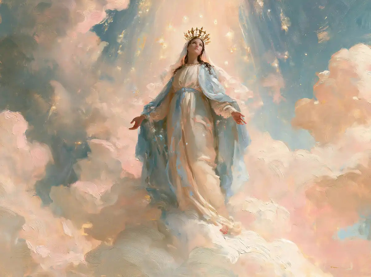 Mary Queen of Heaven - Impressionist - Christian artwork collection