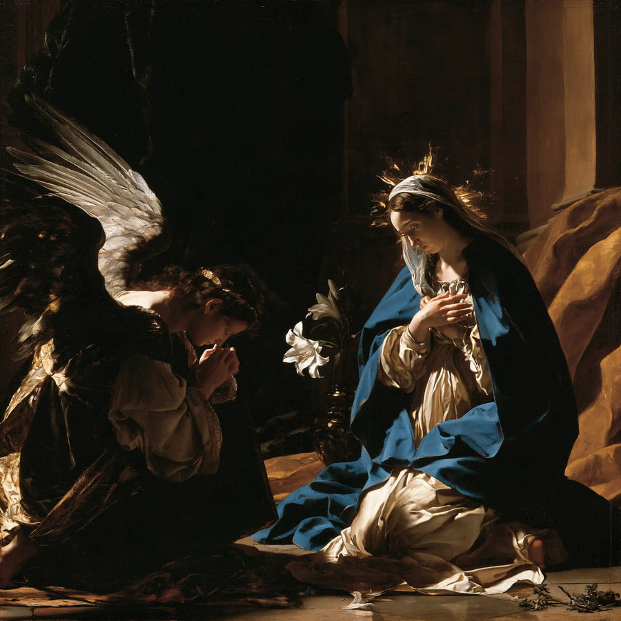 The Annunciation - Black and Gold · Square n° 9