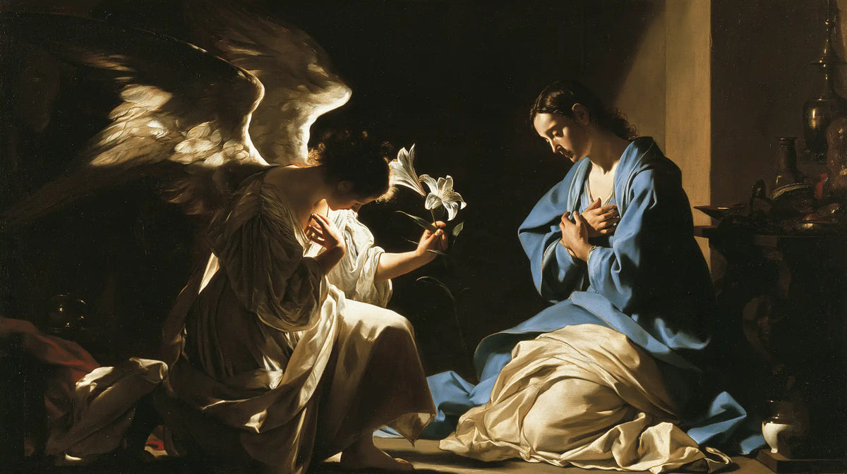 The Annunciation — The Pale Bouquet beneath Golden Wings
