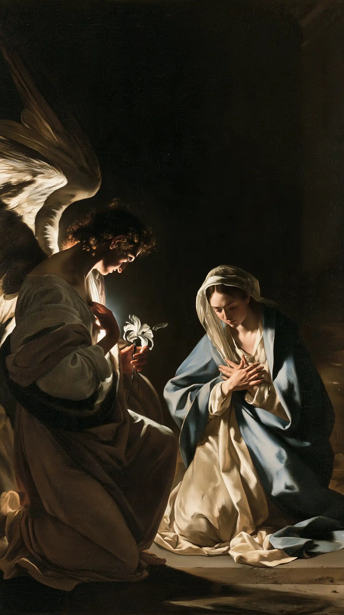 The Annunciation — Prayer with Interlaced Fingers