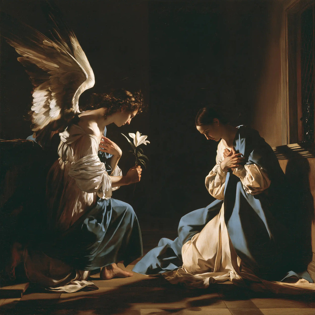 The Annunciation — The Greeting beside the Clasped Hands