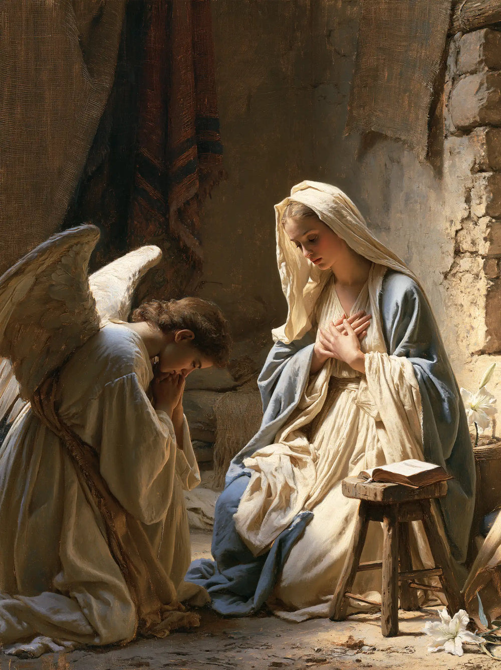 the Annunciation in the chamber at Nazareth in The Chamber in Nazareth style, portrait Christian artwork no. 11