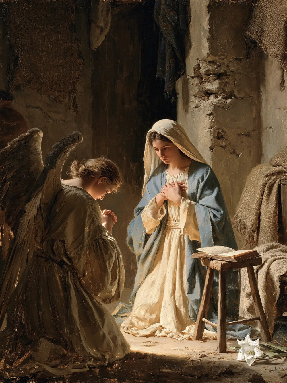 the Annunciation in the chamber at Nazareth in The Chamber in Nazareth style, portrait Christian artwork no. 13