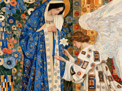 Annunciation with the Cobalt Mantle – Golden Secession Art · Landscape