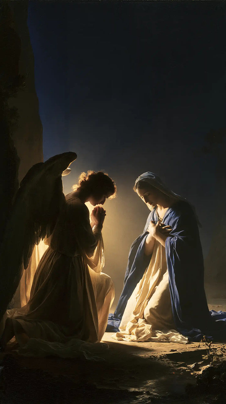 The Annunciation - Midnight Blue Chiaroscuro · Portrait n° 10