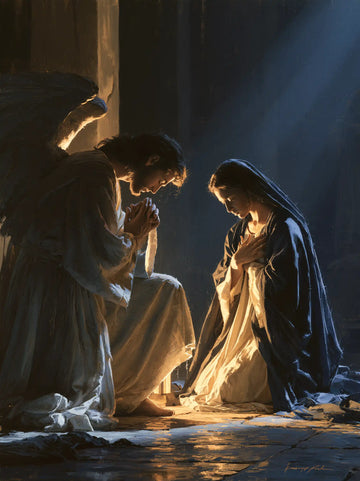 The Annunciation - Midnight Blue Chiaroscuro · Portrait n° 21