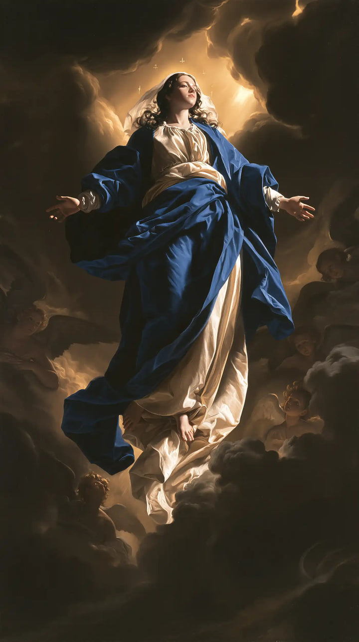 The Assumption of Mary - Caravaggio Tenebrism · Portrait n° 4