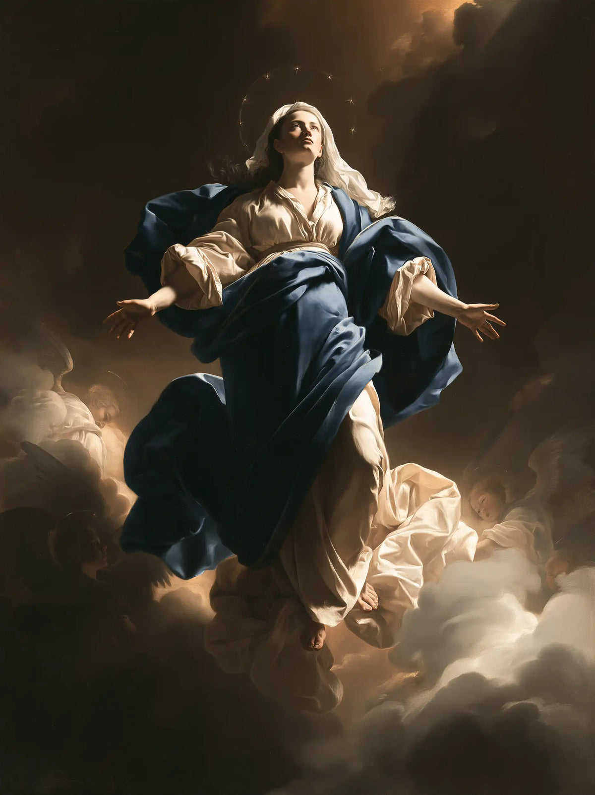 The Assumption of Mary — Blue Borne by Pale Foam