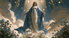 The Assumption of Mary — Lilies Beneath the Heavenly Shower