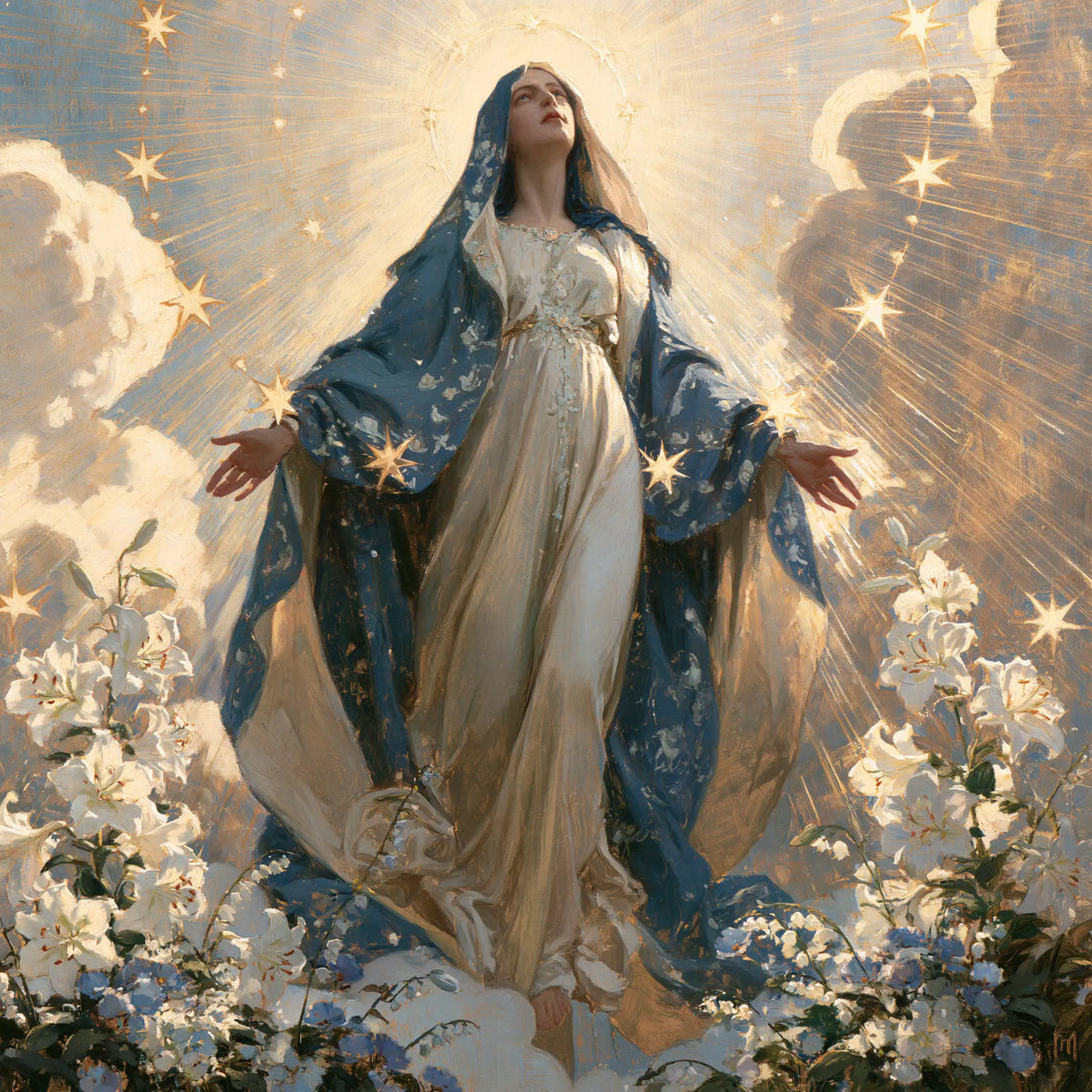 The Assumption of Mary — The Veil Beneath the Inclining Stars