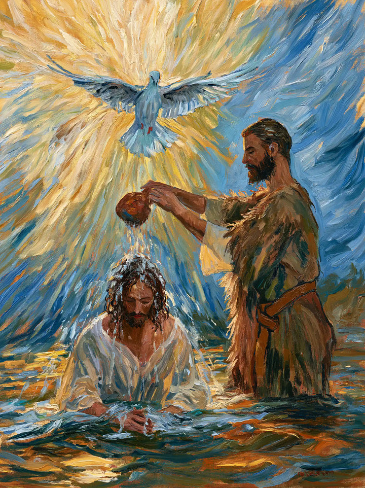 The Baptism of Jesus – Post-Impressionist · Kneeling in the Jordan · Portrait no. 10