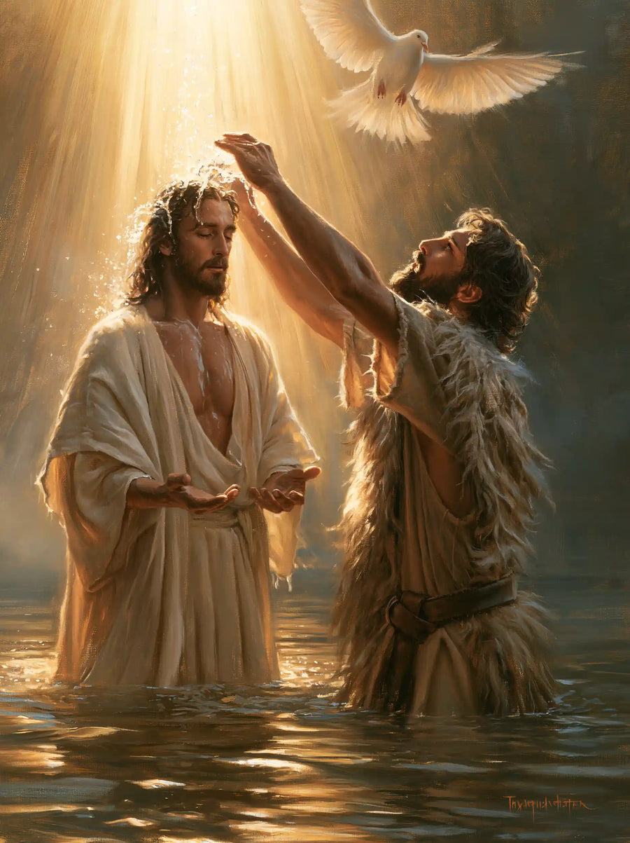 The Baptism of Jesus – Sacred Gold · Standing in the Jordan · Portrait no. 10