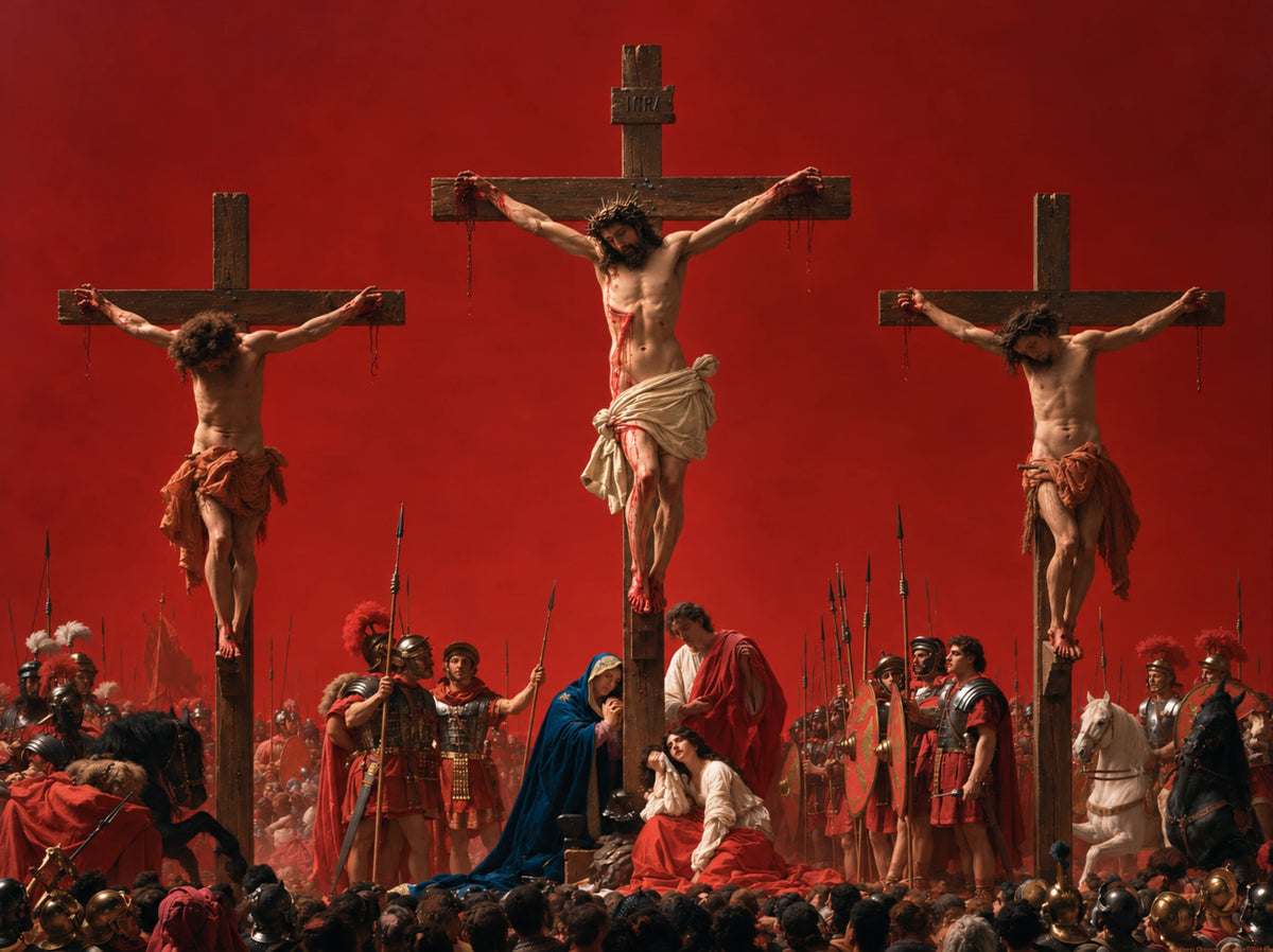 The Crucifixion – Calvary Beneath the Crimson Sky
