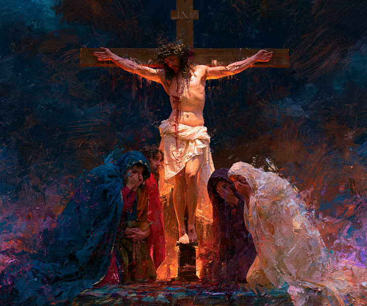 The Crucifixion — The Pearly Veil in the Painted Night
