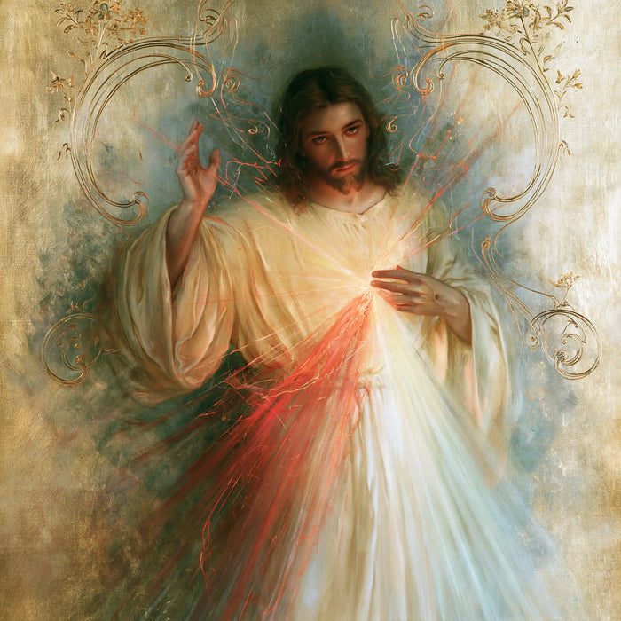 Divine Mercy Jesus — The Blue Setting of Mercy