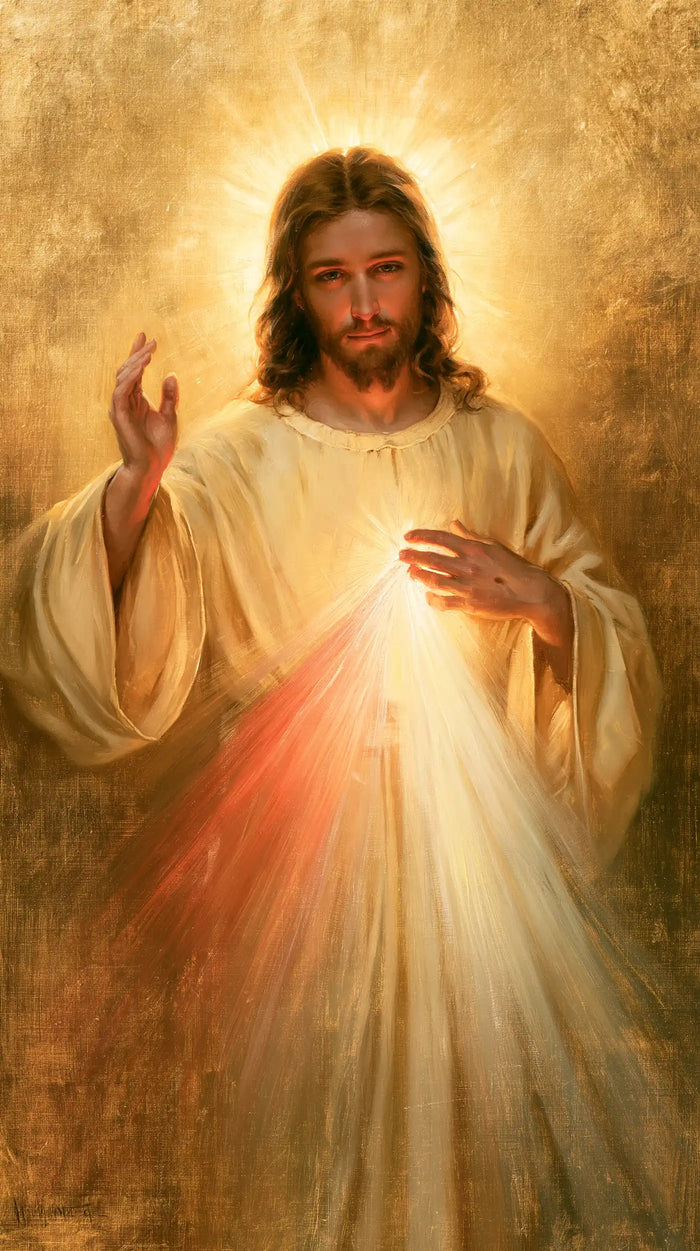 Divine Mercy Jesus — The Crown of Ardent Mist