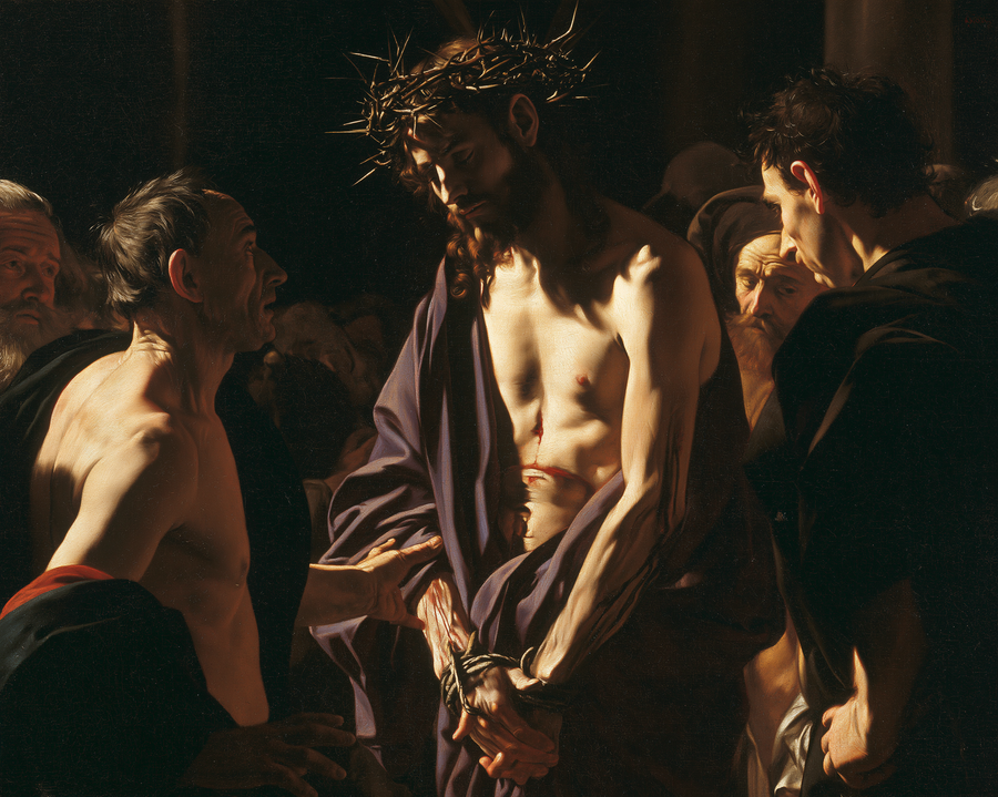 Ecce Homo - Caravaggio - tenebrism · Landscape n° 4