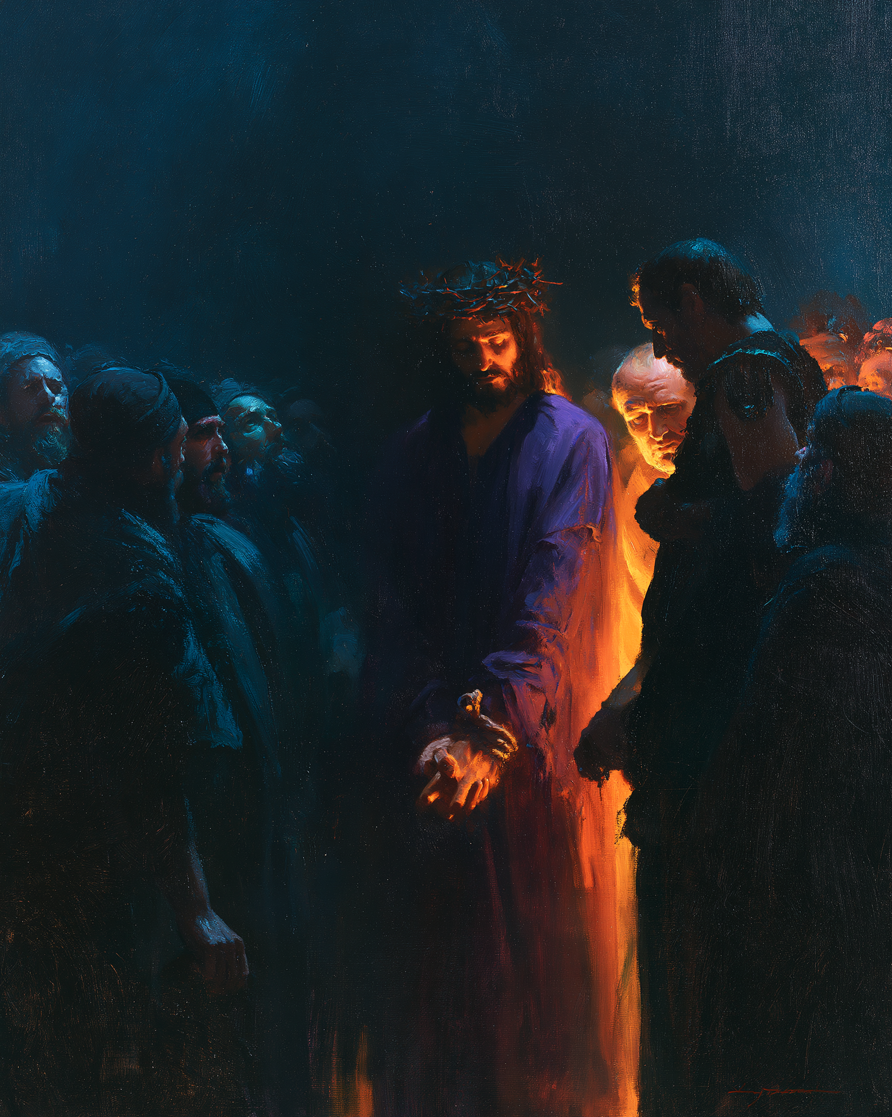 Ecce Homo - Light-dark midnight blue · Portrait n° 23