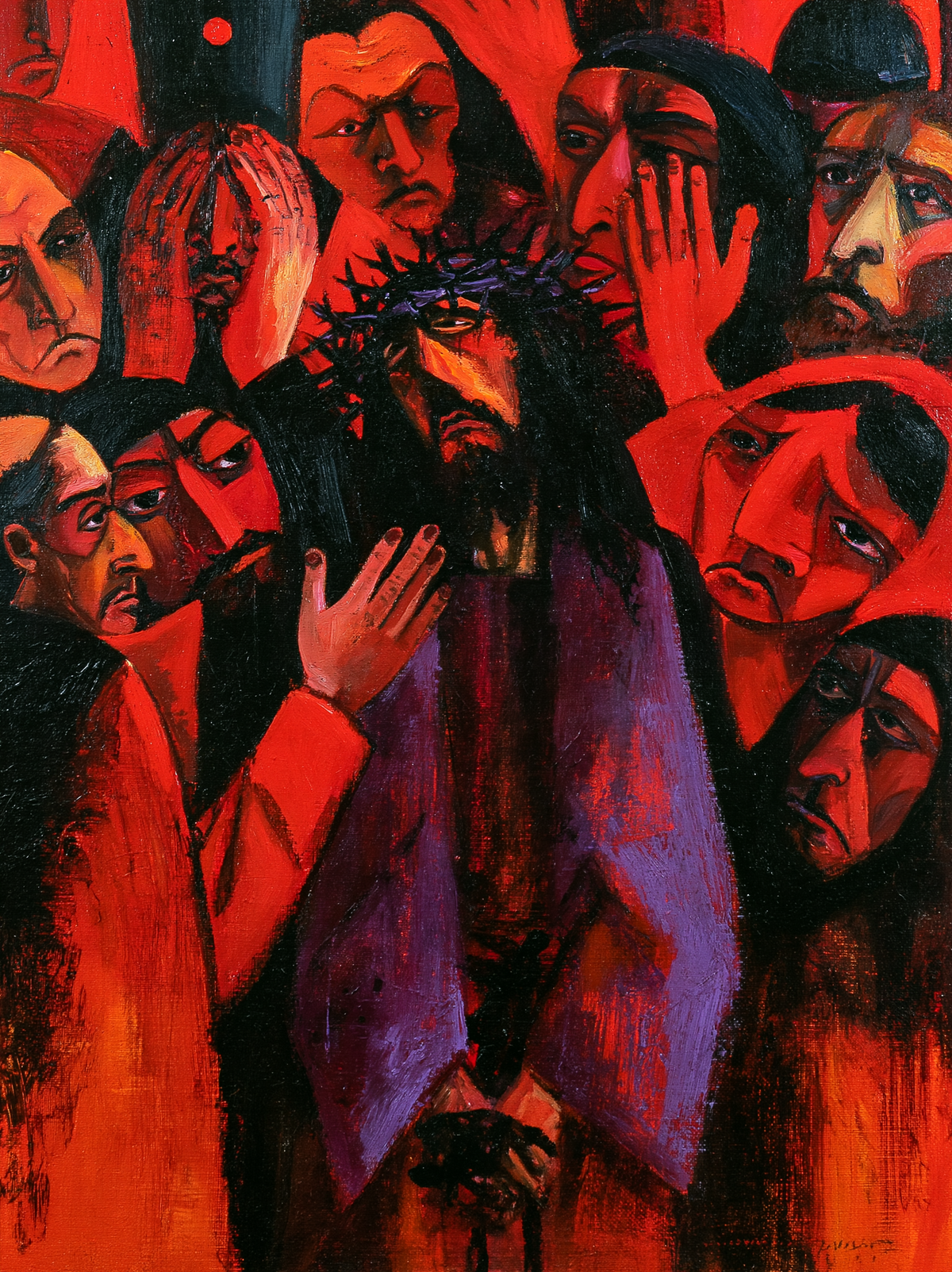 Ecce Homo — The Bowed Brow Beneath the Red Ring