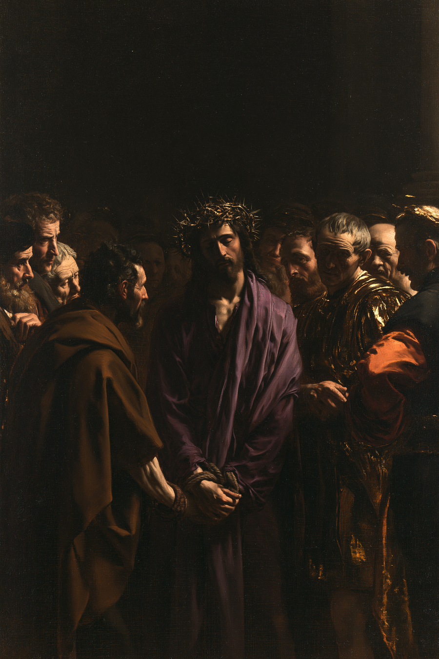 Ecce Homo - Black and gold · Portrait n° 14