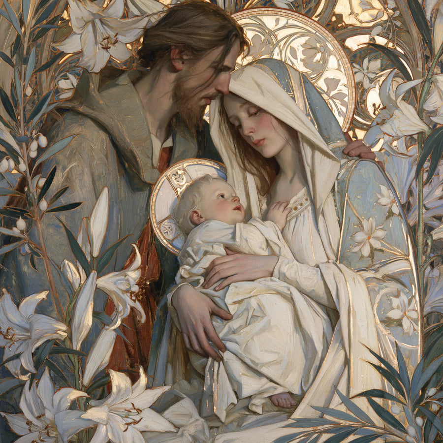 The Holy Family - Sacred Art Nouveau · Square n° 2