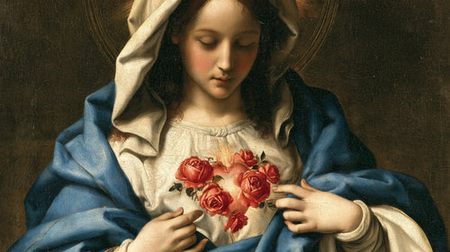 the Immaculate Heart of Mary in Florentine Renaissance style in Florentine Renaissance style, landscape Christian artwork no. 23