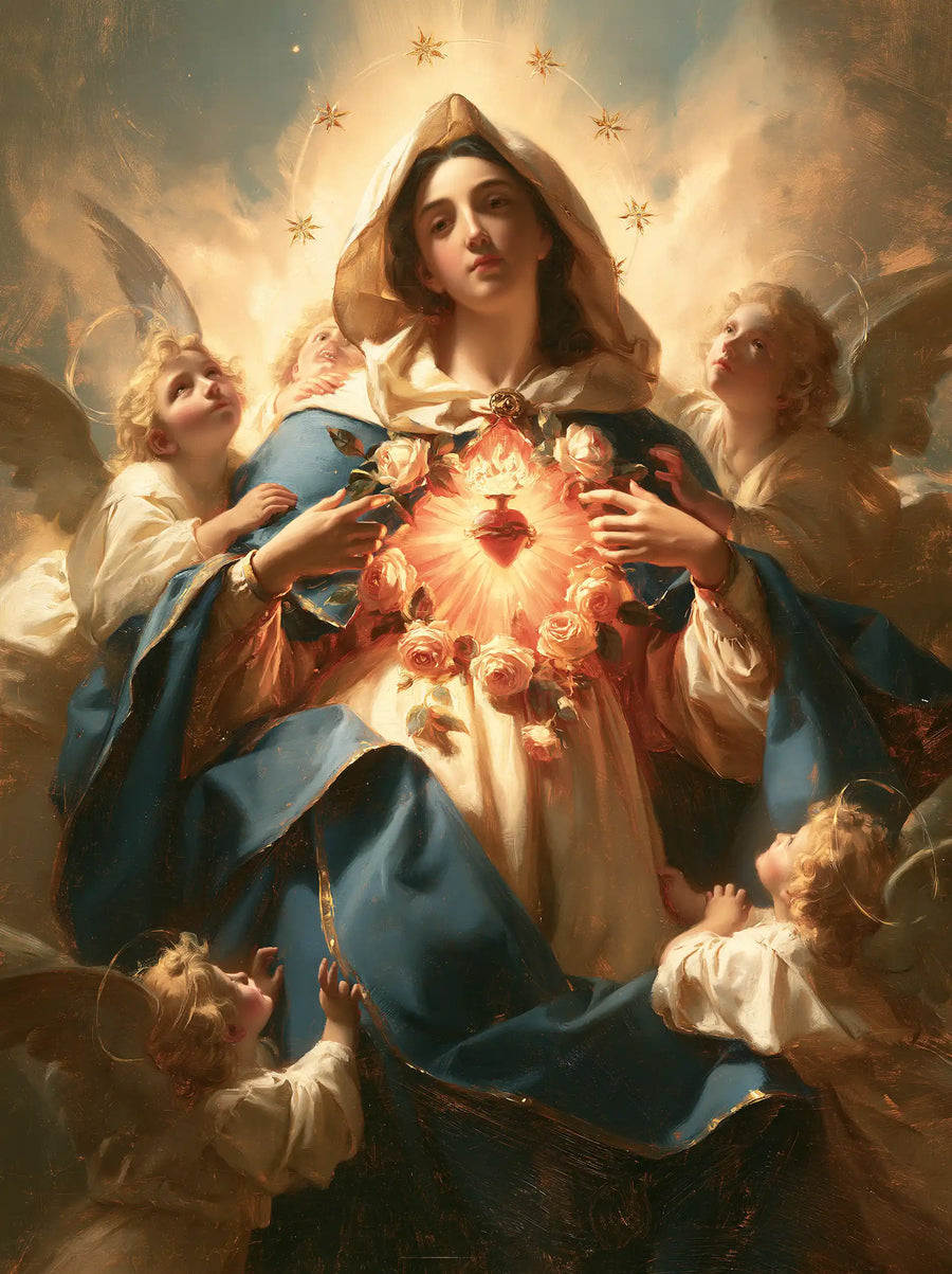 Immaculate Heart of Mary - Mary Surrounded by Angels · Portrait n° 18