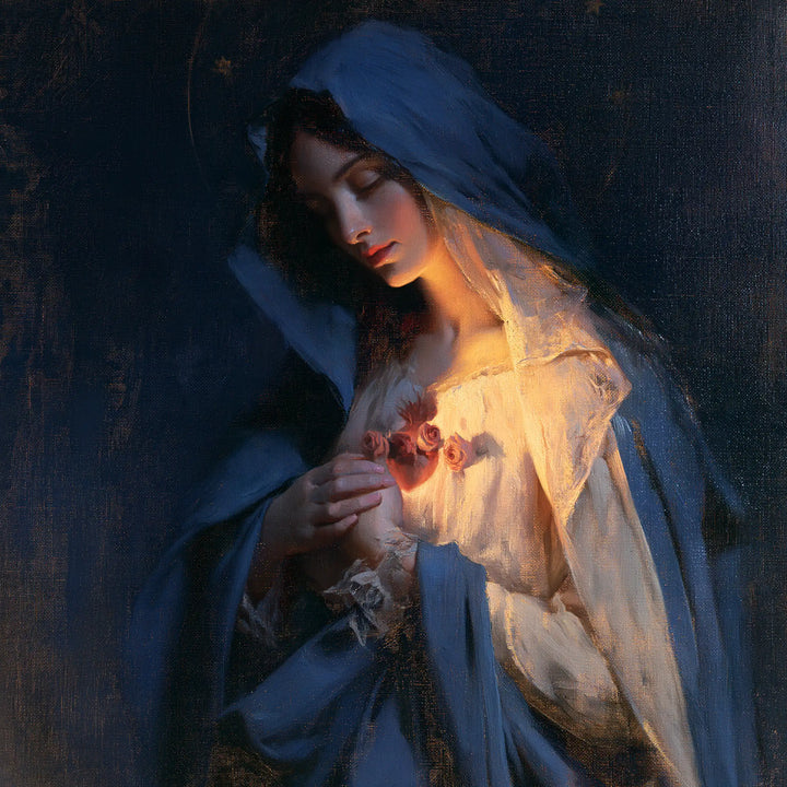 Immaculate Heart of Mary - Midnight Blue Chiaroscuro · Square n° 1