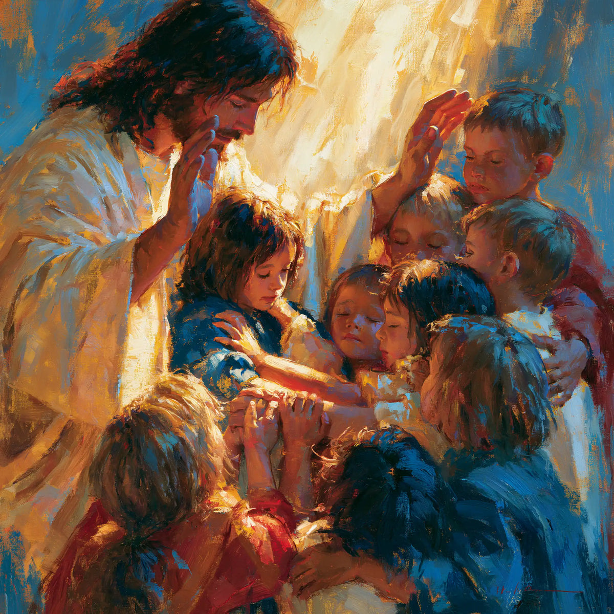 Jesus and the Children — Little Hands in the Warm Ray