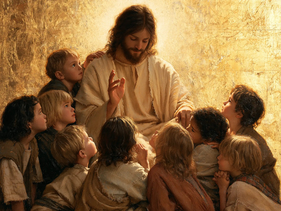 Jesus and the Children - Sacred Gold · Landscape n° 1
