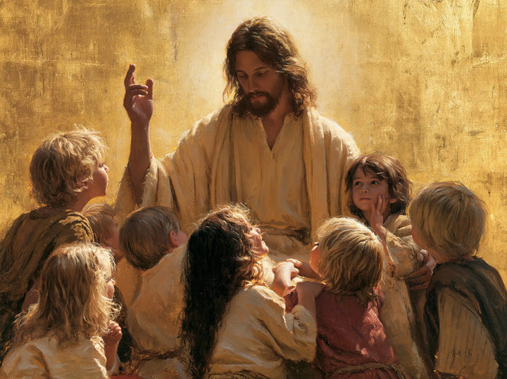Jesus and the Children — The High Gesture in Quiet Gold