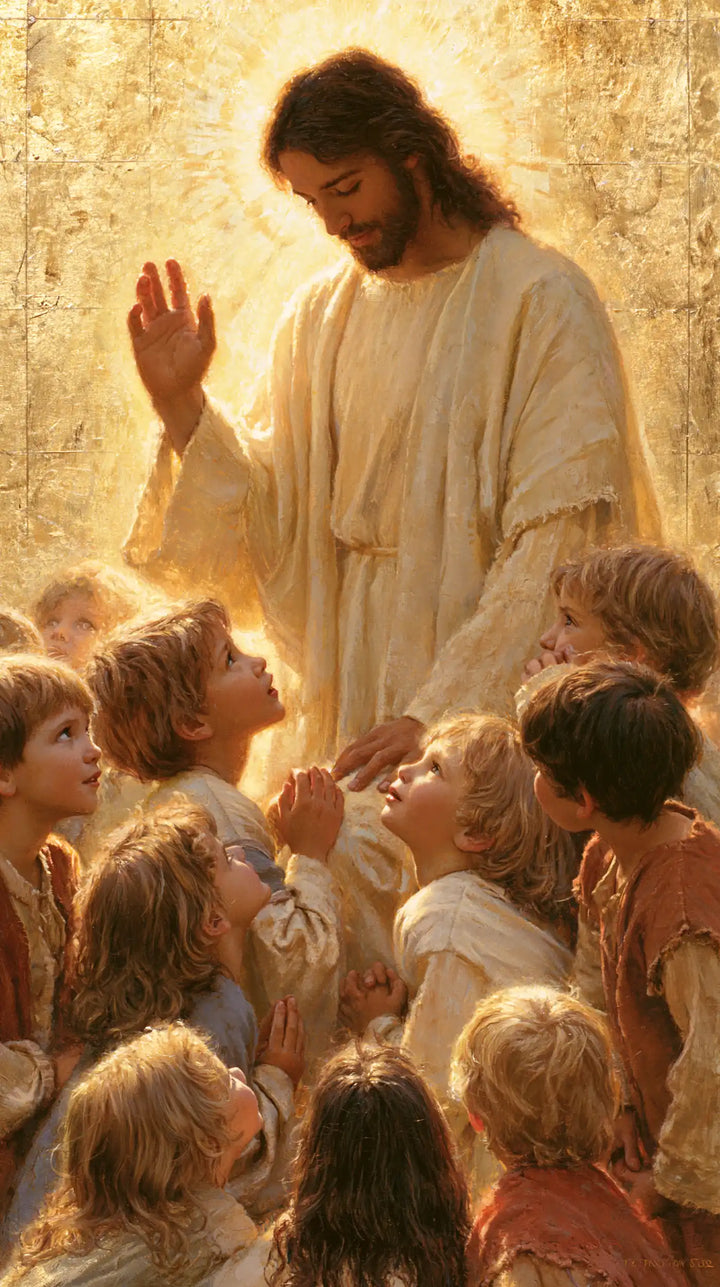 Jesus and the Children - Sacred Gold · Portrait n° 8