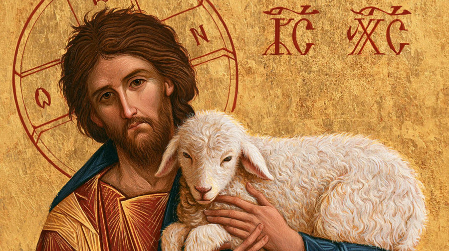 Jesus and the Lamb - Contemporary Byzantine · Landscape n° 6