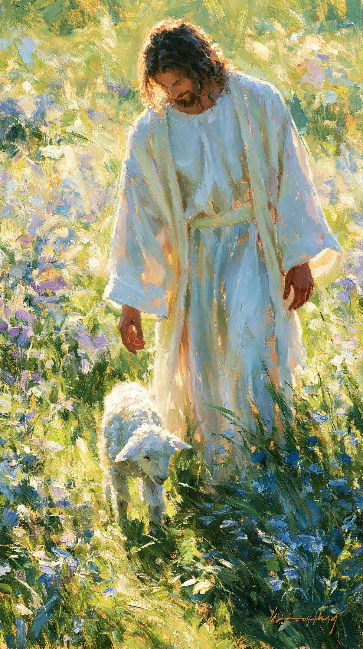 Jesus and the Lamb — The Meadow of Summer Sparks