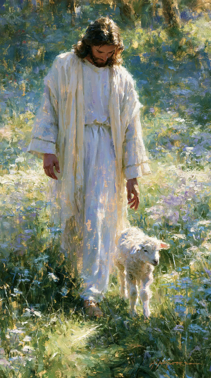 Jesus and the Lamb - Impressionist · Portrait n° 6