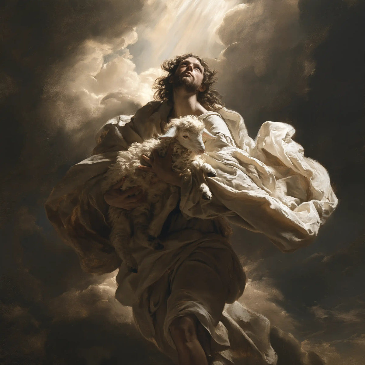 Jesus and the Lamb — The Gaze Beyond the White Wind