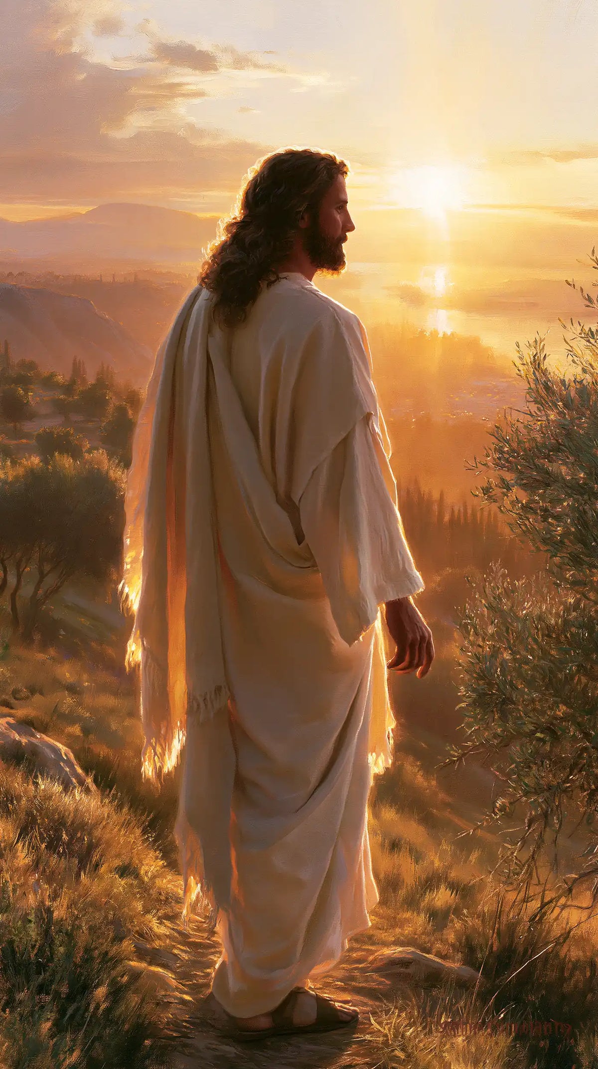 Jesus at Sunset — A Gaze Toward Tomorrow