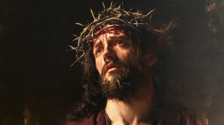Jesus Crowned with Thorns — The Wounded Brow Turned toward Daylight
