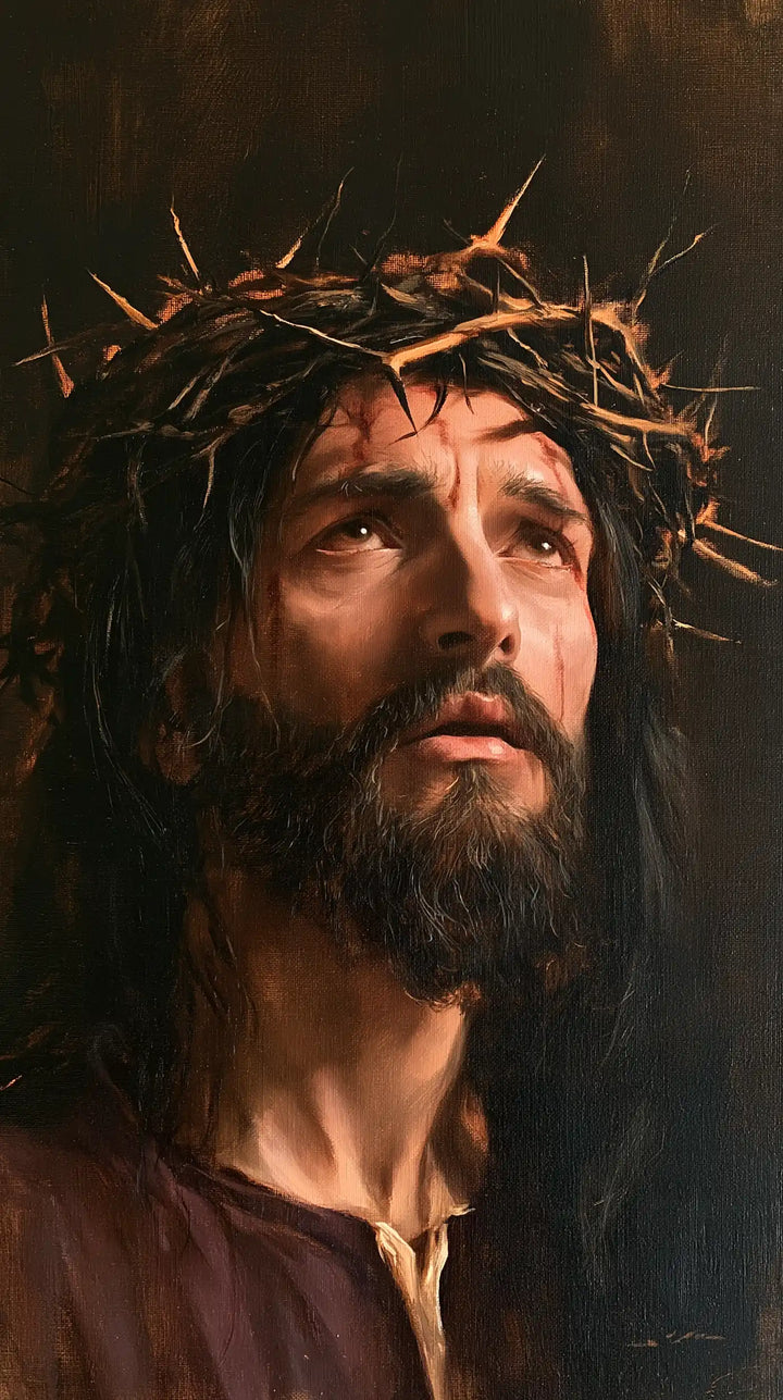 Jesus Crowned with Thorns — The Face in Silent Brown