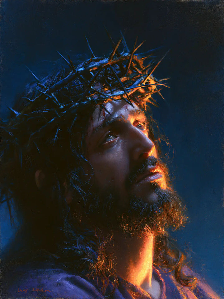Jesus Crowned with Thorns — The Blue Gleam upon the Raised Cheek