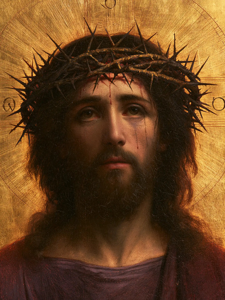Jesus Crowned with Thorns — The Shadowed Face in the Radiant Disc