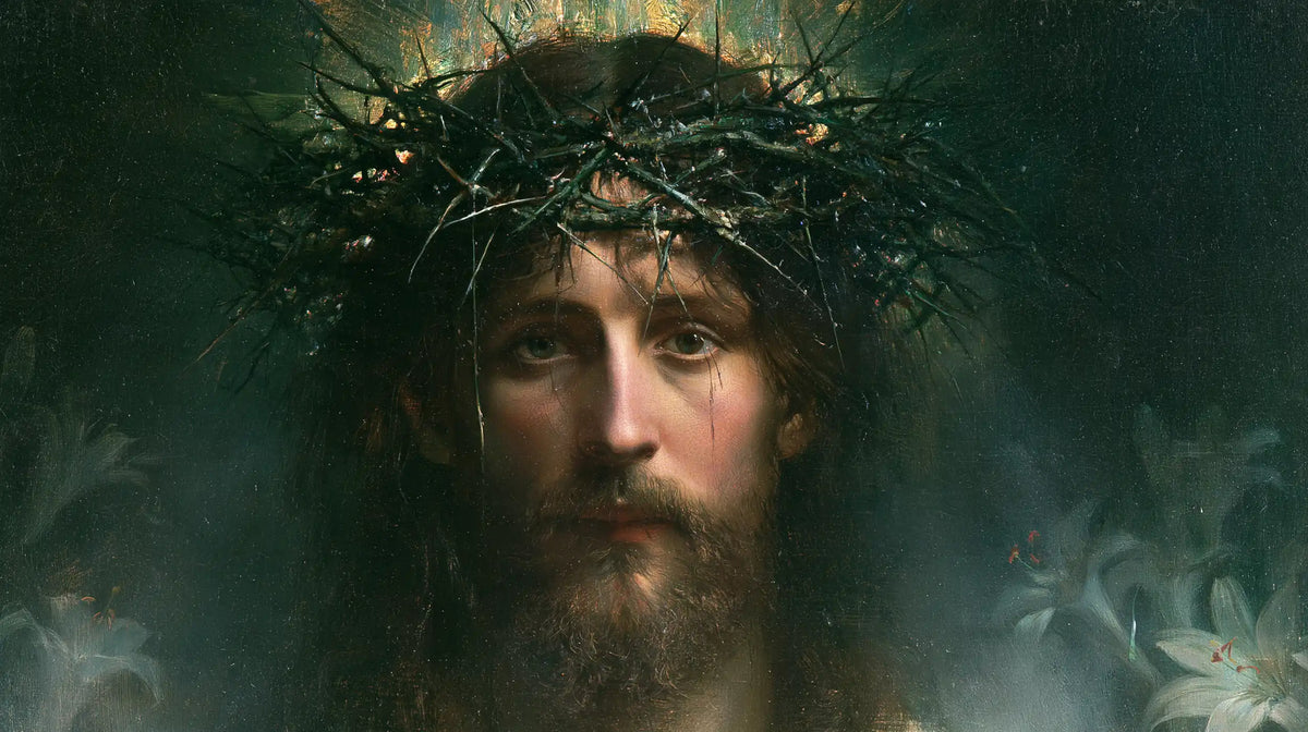 Jesus Crowned with Thorns — The Gaze in the Dark Green Garden