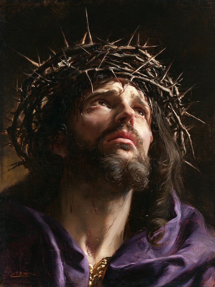 Jesus Crowned with Thorns — The Golden Clasp beneath Waiting