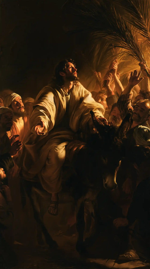 Jesus Enters Jerusalem – Caravaggio Tenebrism · Portrait no. 4