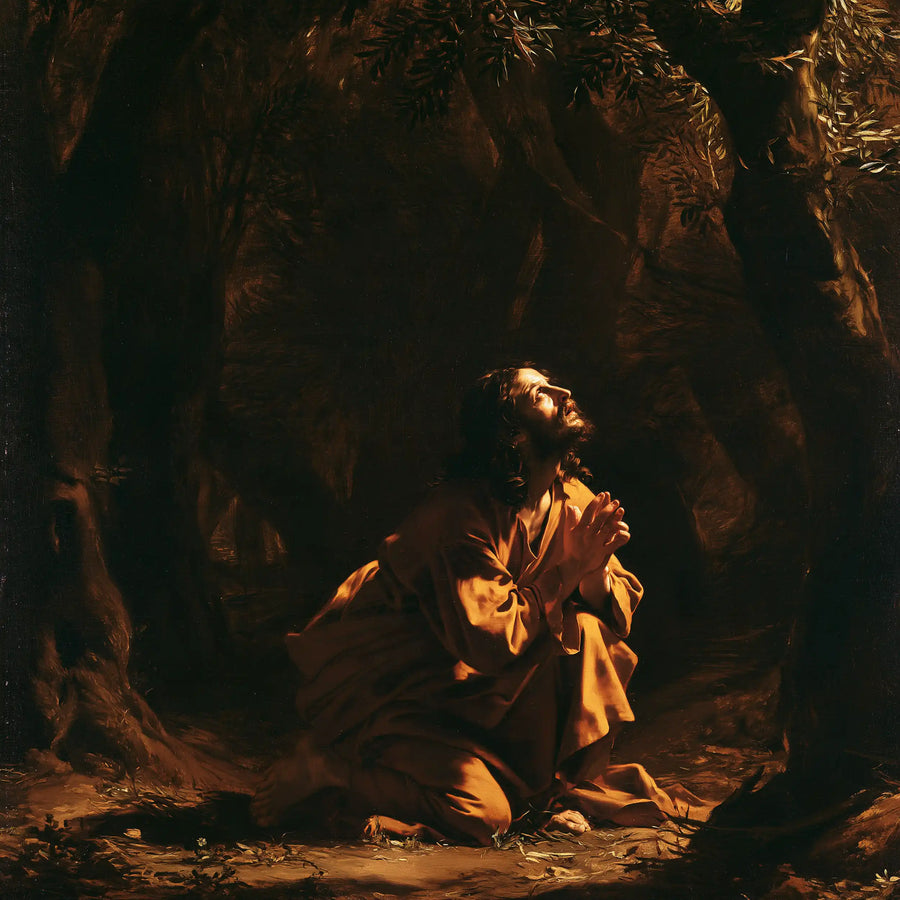 Jesus in Gethsemane - Caravaggio Tenebrism · Square n° 1