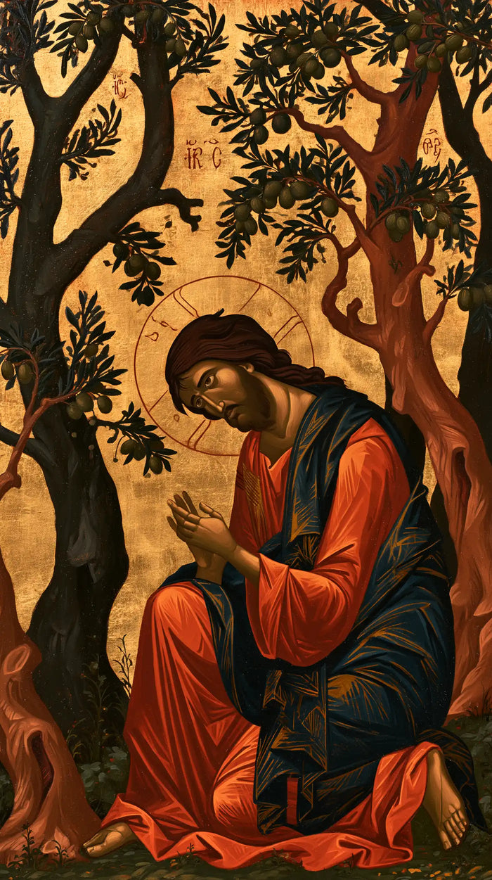 Jesus in Gethsemane - Contemporary Byzantine · Portrait n° 8