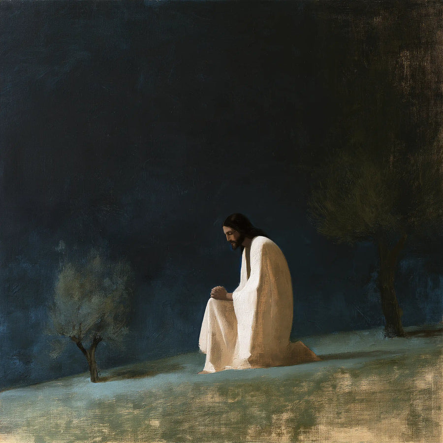 Jesus in Gethsemane — Alone upon the Silver Slope