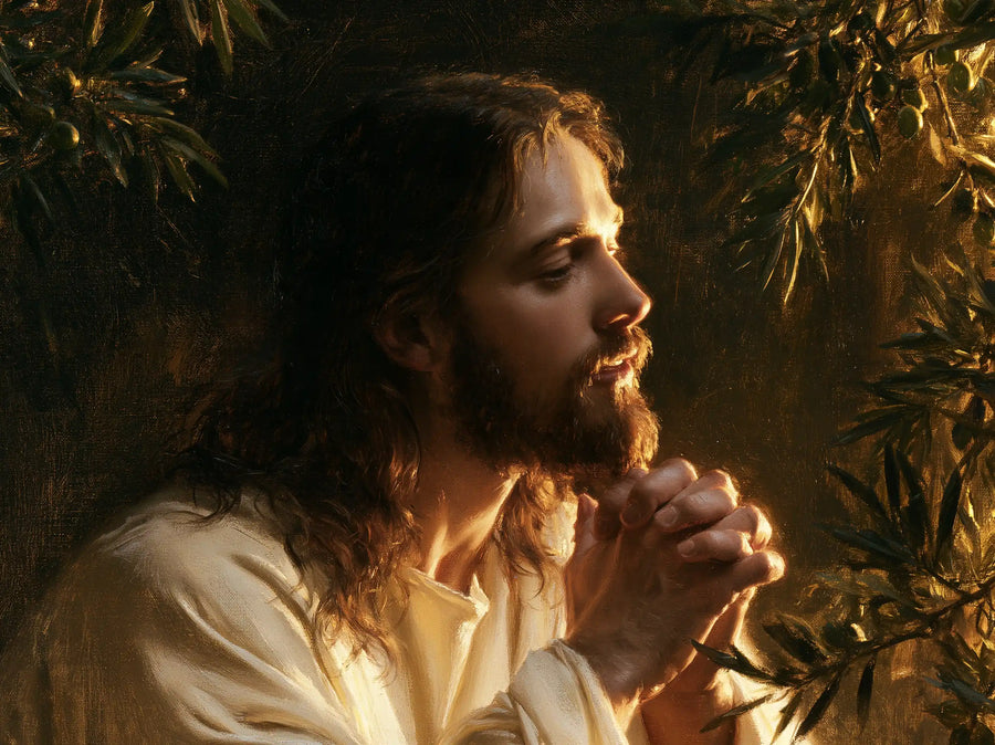 Jesus in Gethsemane - Devotional Portrait of Jesus in Gethsemane · Landscape n° 6